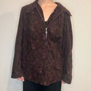 Beautiful notations zip up sweater